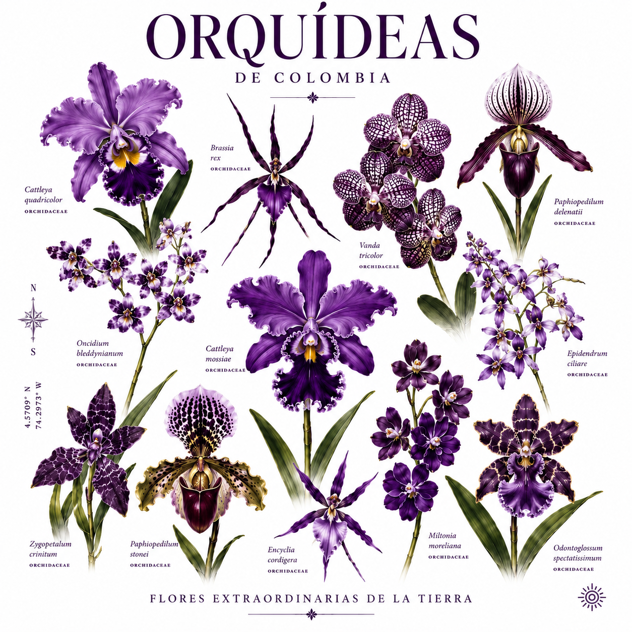 Purple Orchid Flor Collection